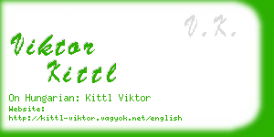 viktor kittl business card